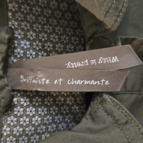 Penningtons-jacket,army green,brass hardware,utility, - Picture 10 of 14
